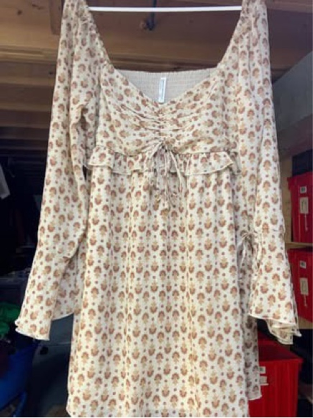 American Eagle large babydoll sweetheart mini dress/tunic. Boho